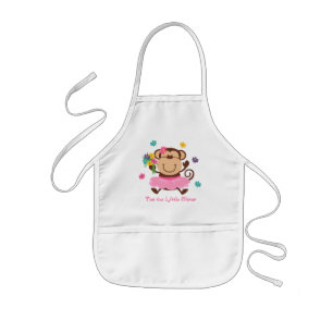 Monkey Little Sister Kids Apron