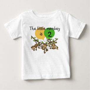 Monkey Little Swinge Customizable Birthday T-shirt