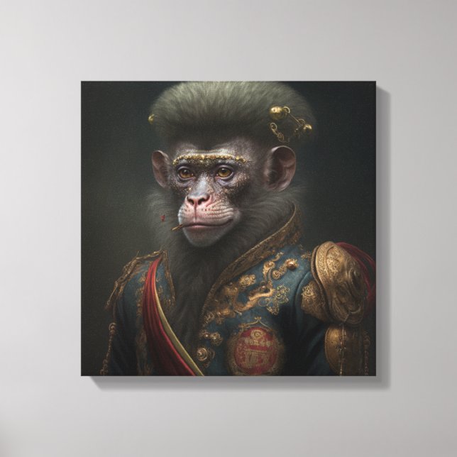 Monkey lord canvas print (Front)