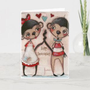 Monkey Love - Anniversary Card