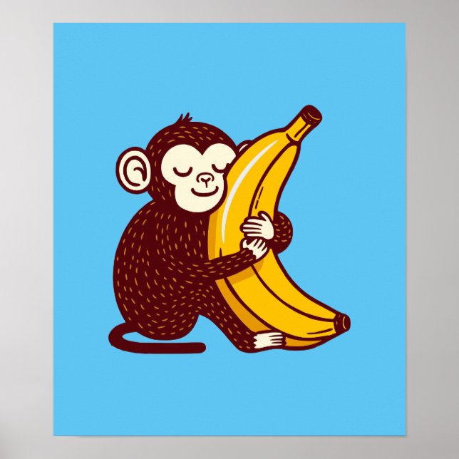 Monkey Love Banana Poster (Front)