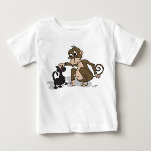 Monkey Love Cat Baby T-Shirt