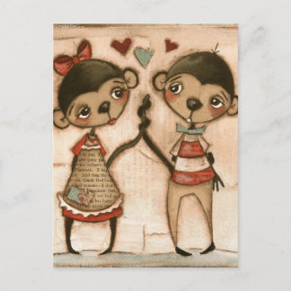 Monkey Love - Postcard