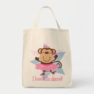 Monkey Love Tutu Dance Tote Bag