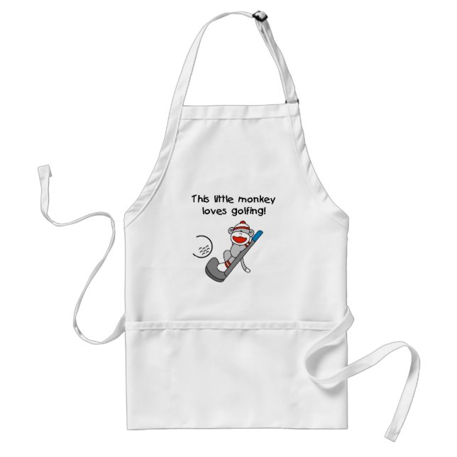 Monkey Loves Golfing Standard Apron (Front)