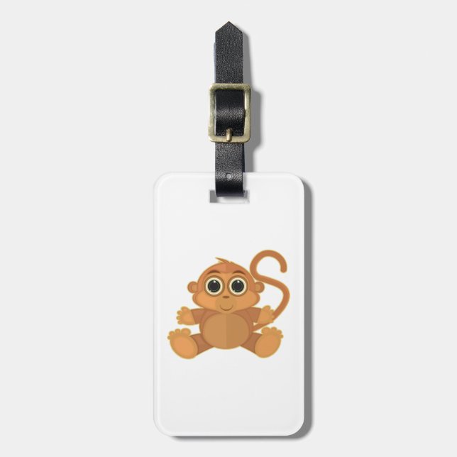 Monkey  luggage tag (Front Vertical)