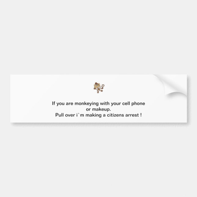 Monkey Madness Bumper Sticker (Front)
