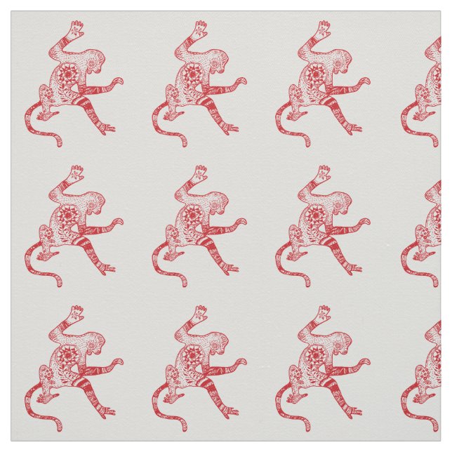 Monkey Mandala  Fabric (Swatch)