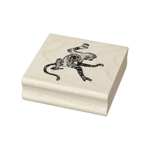 Monkey, Mandala Monkey Art Wood Art Stamp