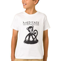 Monkey meditating yoga