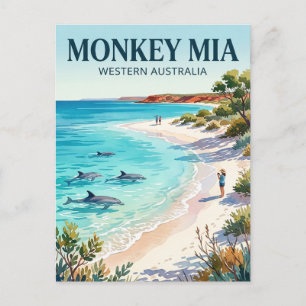 Monkey Mia Australia Postcard