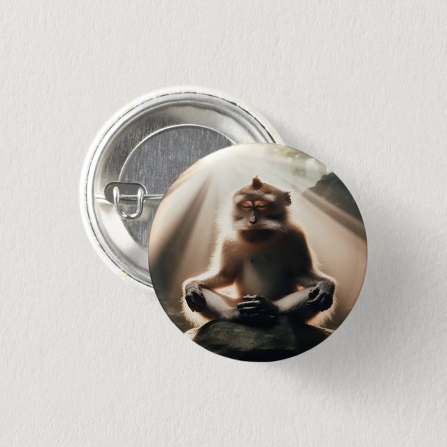 Monkey Monk Button (Front & Back)