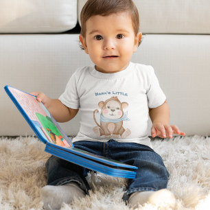 Monkey Monogram Baby Boy Grandson Toddler T-shirt