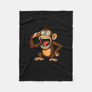 Monkey My Mind Is A Dangerous Place But My Mouth I Fleece Blanket
