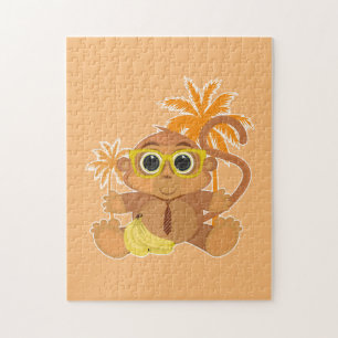 Monkey Nerd Jigsaw Puzzle