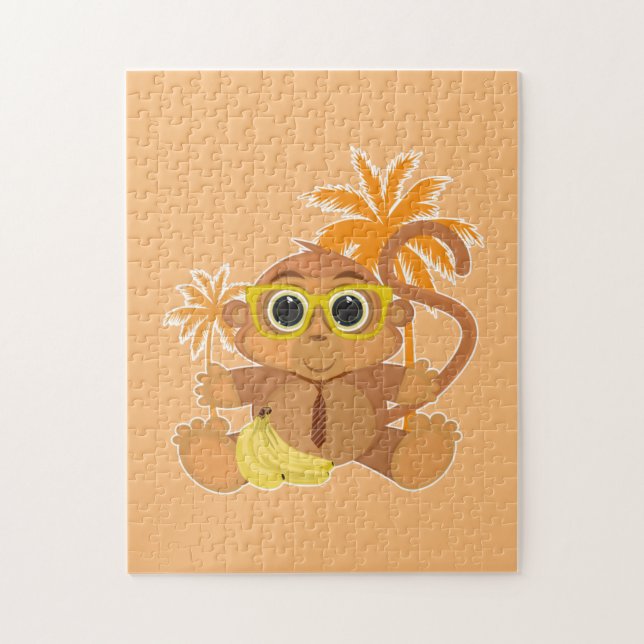 Monkey Nerd Jigsaw Puzzle (Vertical)