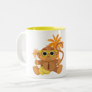 Monkey Nerd Two-Tone Coffee Mug