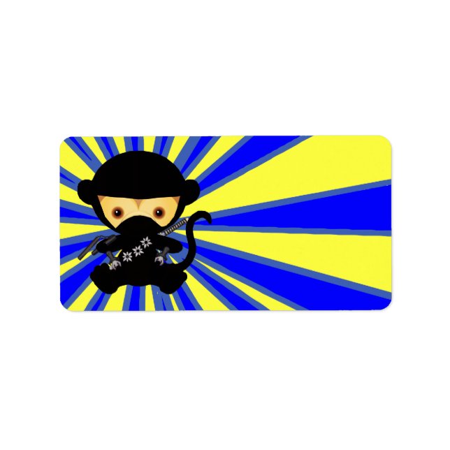 Monkey Ninja Kawaii style Label (Front)