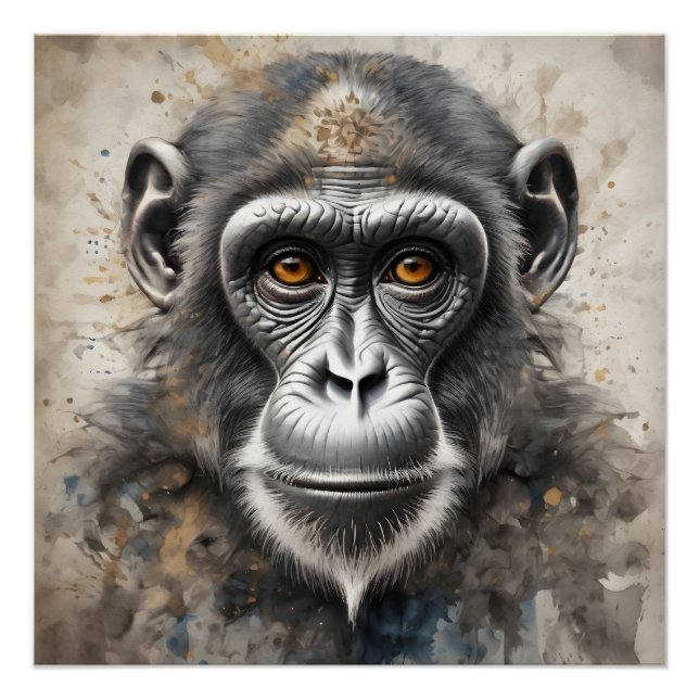 Monkey no 3 Glossy Poster (Front)