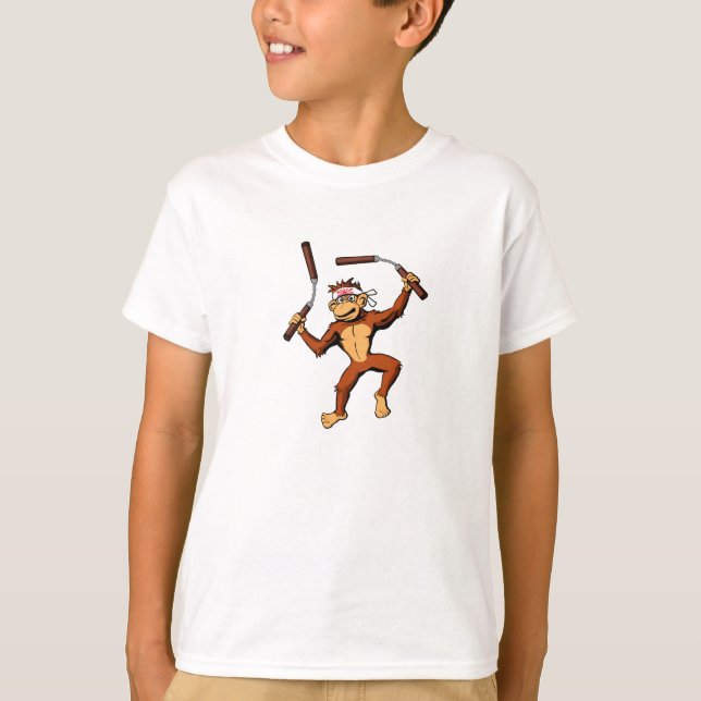 Monkey Nunchaku T-Shirt (Front)