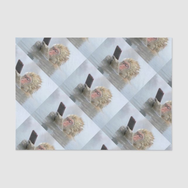 monkey on a screen tissue paper (Front)