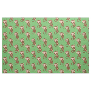 Monkey on a Vine Design Fabric
