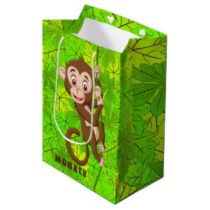 Monkey on a Vine Design Gift Bag