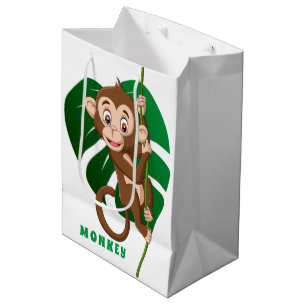 Monkey on a Vine Design Gift Bag