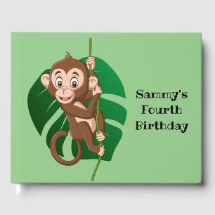 Monkey on a Vine Design Guest Book