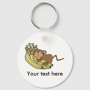 Monkey on bananas keychain