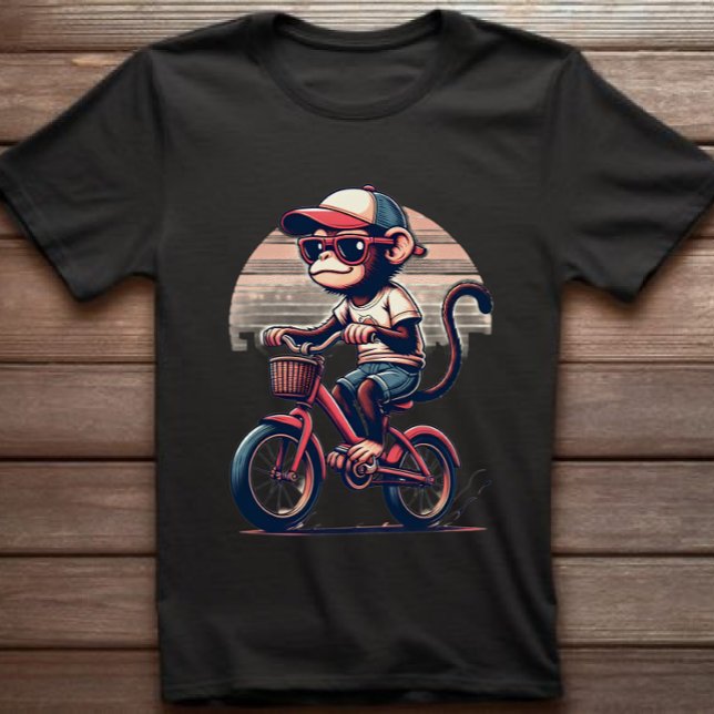 Monkey on Bicycle T-shirt (Creator Uploaded)