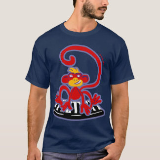 monkey on piano T-Shirt