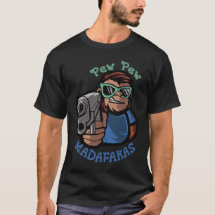 Monkey Pew Pew Pew Madafakas Vintage Crazy Cat T-Shirt