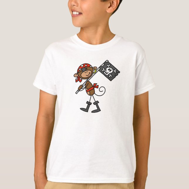 Monkey Pirate With Flag Tshirts and Gifts (Front)