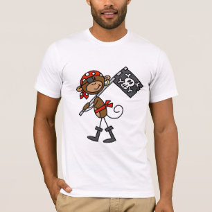 Monkey Pirate With Flag Tshirts and Gifts