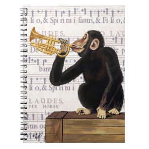 Monkey Playing Trumpet Notebook