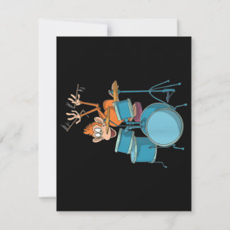 Monkey Plays Drums T-Shirt gifts Thank You Card