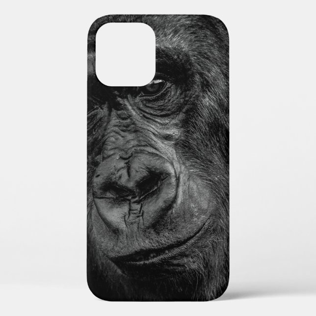 MONKEY PORTRAIT ON BW Case-Mate iPhone CASE (Back)