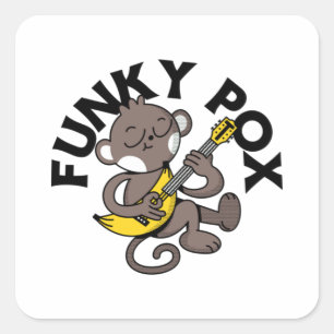Monkey Pox Funky Pox Square Sticker