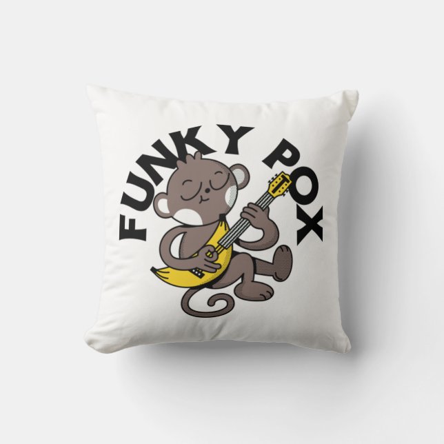 Monkey Pox Funky Pox  Throw Pillow (Front)