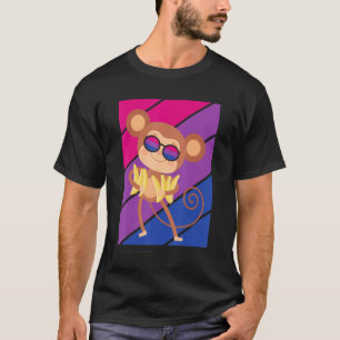 Monkey Pride Bisexual Flag Lgbtq Proud Ally Pride  T-Shirt