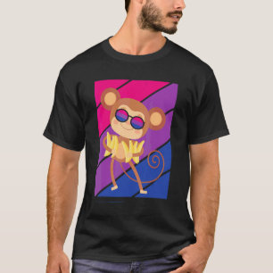 Monkey Pride Bisexual Flag Lgbtq Proud Ally Pride T-Shirt