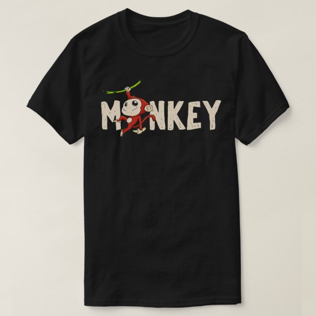 Monkey Primate Ape T-Shirt (Design Front)