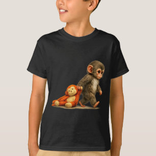 Monkey punch baby macaque little punch big cute T-Shirt