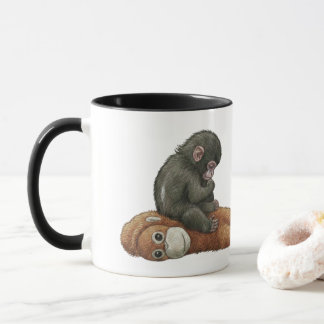 Monkey Punch, Baby Monkey Orangutan Hug  Mug