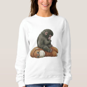 Monkey Punch, Baby Monkey Orangutan Hug Sweatshirt