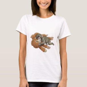 Monkey Punch Graphic, Baby Monkey Orangutan Hug  T-Shirt