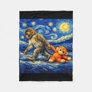 Monkey punch team punch baby monkey fleece blanket