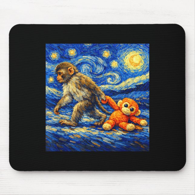 Monkey punch team punch baby monkey  mouse pad (Front)