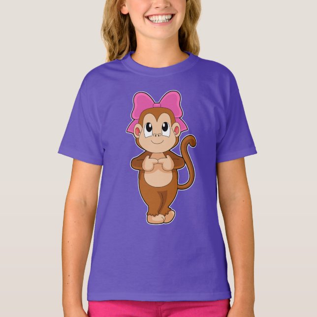 Monkey Ribbon T-Shirt (Front)